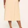 Poplin Drawstring Utility Skirt Sand 2 Poplin Drawstring Utility Skirt Sand -Lanebryant Shop 412382 0000009424 Back