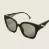 Black Goldtone-Detail Cateye Sunglasses Black -Lanebryant Shop 412422 0000113708