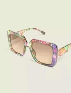 Floral Square Sunglasses Multi