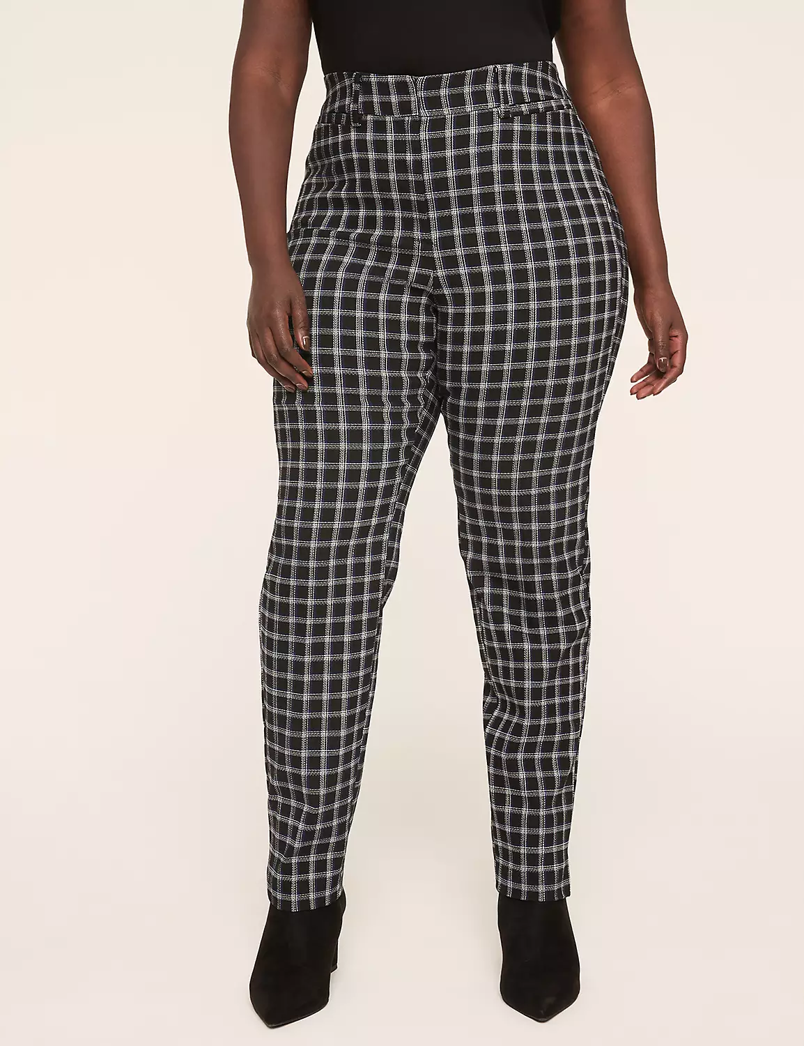 4-Season Slim Ankle Pant Black Plaid 5 4-Season Slim Ankle Pant Black Plaid - Image 3