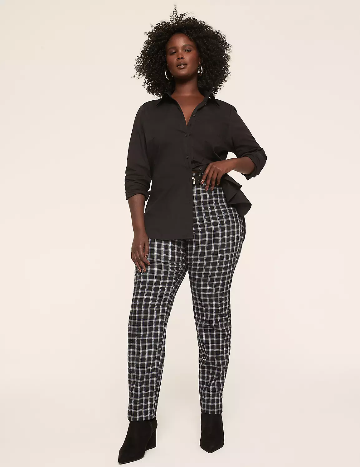 4-Season Slim Ankle Pant Black Plaid 4 4-Season Slim Ankle Pant Black Plaid - Image 2