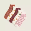 5-Pack Ankle Socks - Fall Whimsy Multi 1 5-Pack Ankle Socks - Fall Whimsy Multi -Lanebryant Shop 412456 0000012427