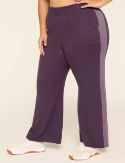 LIVI Wide Leg Sweater Pant Eggplant -Lanebryant Shop 412462 0000008287