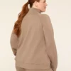 LIVI Journey Half-Zip Sweatshirt Walnut 2 LIVI Journey Half-Zip Sweatshirt Walnut -Lanebryant Shop 412470 0000009508 Back