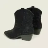 Dream Cloud Rhinestone Glitzy Western Ankle Boot Black 2 Dream Cloud Rhinestone Glitzy Western Ankle Boot Black -Lanebryant Shop 412555 0000113708 alt1