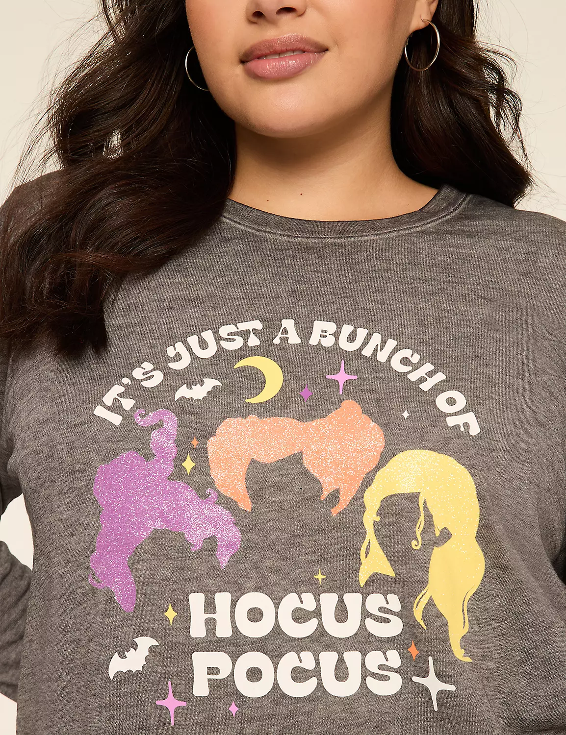 Hocus Pocus Graphic Sweatshirt Charcoal Heather 5 Hocus Pocus Graphic Sweatshirt Charcoal Heather - Image 3
