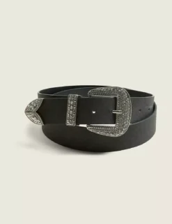 Glitzy Western Versatile Belt Black