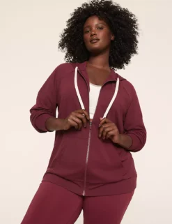 LIVI Soft Zip-Front Hoodie Windsor Wine 7 LIVI Soft Zip-Front Hoodie Windsor Wine -Lanebryant Shop 412620 0000008736