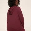 LIVI Soft Zip-Front Hoodie Windsor Wine -Lanebryant Shop 412620 0000008736 Back