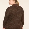 LIVI French Terry Zip-Up Bomber Jacket Brown Leopard 1 LIVI French Terry Zip-Up Bomber Jacket Brown Leopard -Lanebryant Shop 412636 0000114833 Back