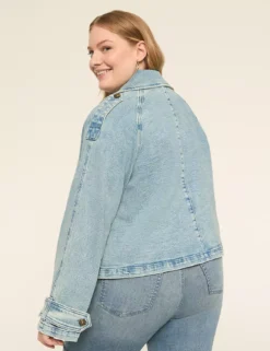 Cropped Denim Trench Medium Denim