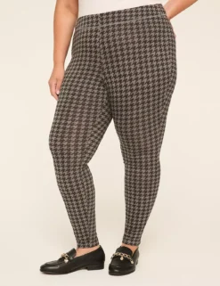 Printed Layering Fashion Legging Houndstooth -Lanebryant Shop 412642 0000116059