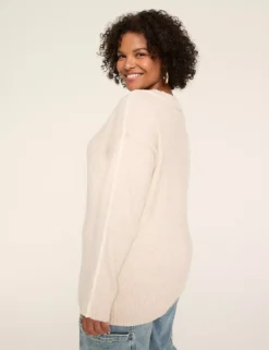 V-Neck Pullover Sweater Oatmeal