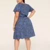 Crew-Neck Flutter-Sleeve Dress Opulent Paisley 1 Crew-Neck Flutter-Sleeve Dress Opulent Paisley -Lanebryant Shop 412687 0000114846 Back