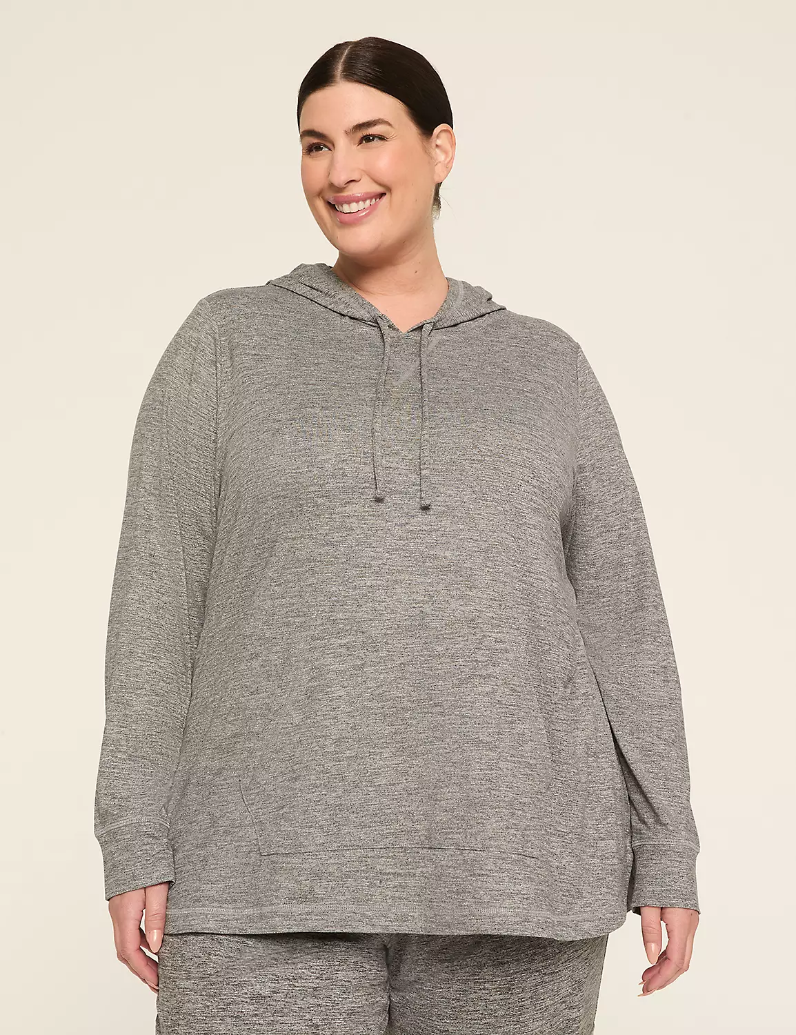 LIVI Soft Marl Long-Sleeve Hoodie Black And White Marl 5 LIVI Soft Marl Long-Sleeve Hoodie Black And White Marl - Image 3