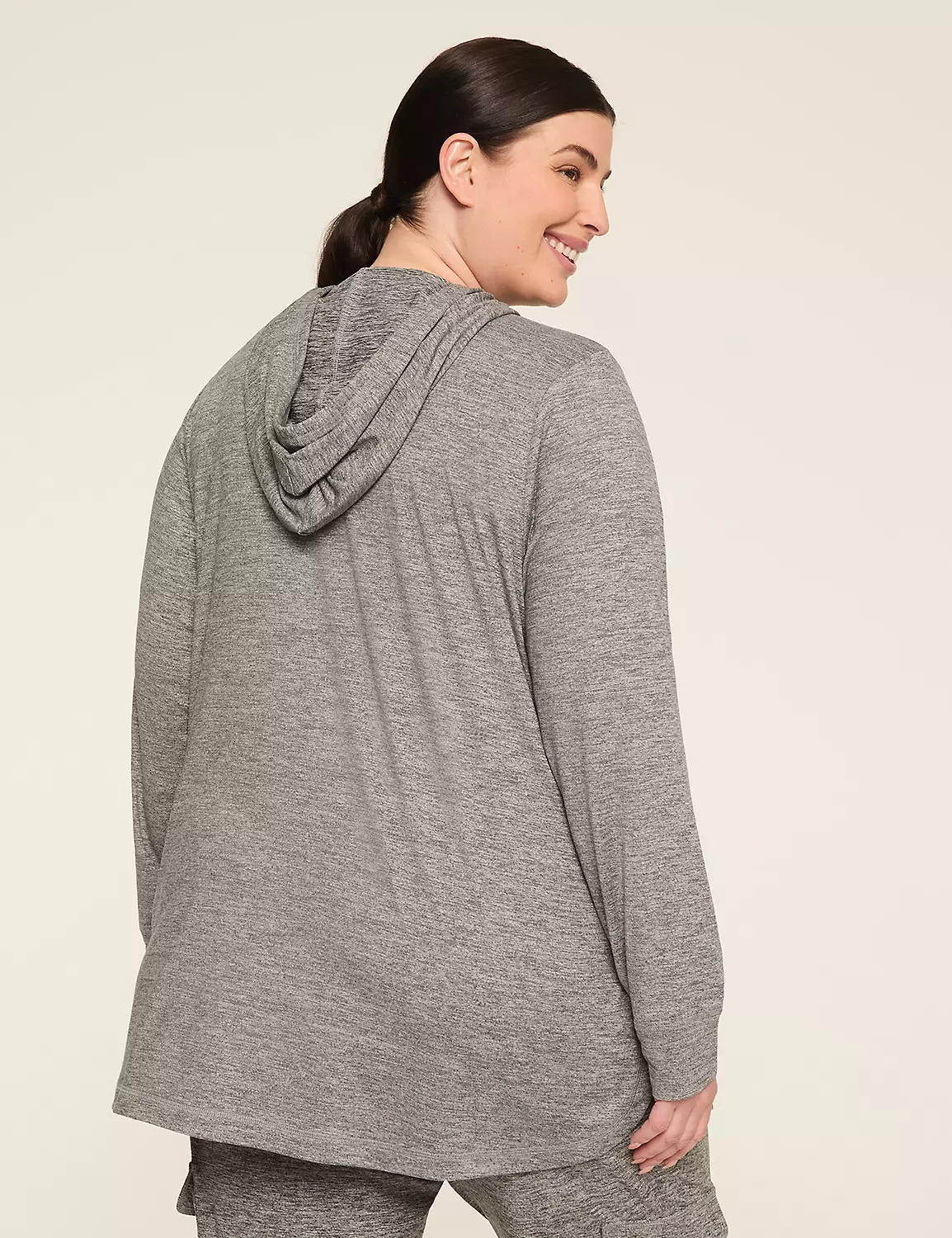 LIVI Soft Marl Long-Sleeve Hoodie Black And White Marl 3 LIVI Soft Marl Long-Sleeve Hoodie Black And White Marl