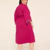 Comfy Cotton Lace-Trim Robe Passion Berry 1 Comfy Cotton Lace-Trim Robe Passion Berry -Lanebryant Shop 412811 0000114679 Back