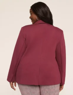 Essential Ponte Blazer Burgundy
