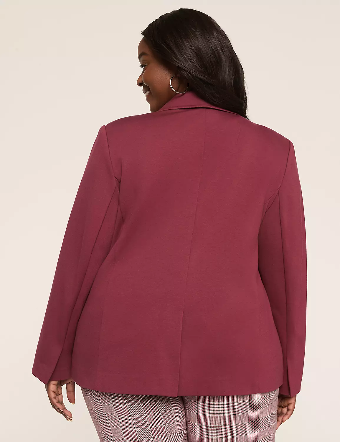 Essential Ponte Blazer Burgundy 3 Essential Ponte Blazer Burgundy