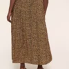 Pull-On Shirred Maxi Skirt Cheetah 1 Pull-On Shirred Maxi Skirt Cheetah -Lanebryant Shop 412843 0000114828 Back