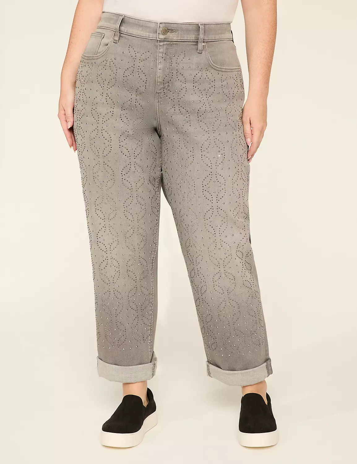 Boyfriend Fit Embellished Jean Black 6 Boyfriend Fit Embellished Jean Black - Image 4