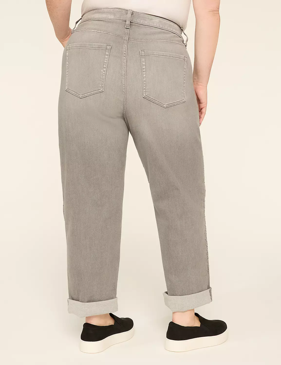 Boyfriend Fit Embellished Jean Black 3 Boyfriend Fit Embellished Jean Black