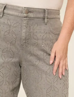 Boyfriend Fit Embellished Jean Black 8 Boyfriend Fit Embellished Jean Black -Lanebryant Shop 412851 0000081504 alt2