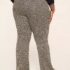 Ponte Pull-On High-Rise Flare Pant Tan & Black Plaid 1 Ponte Pull-On High-Rise Flare Pant Tan & Black Plaid -Lanebryant Shop 412871 0000115268 Back