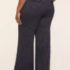 Ponte Pull-On Stripe Wide Leg Pant Navy Stripe 1 Ponte Pull-On Stripe Wide Leg Pant Navy Stripe -Lanebryant Shop 412883 0000115266 Back