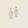 Halloween Whimsy Skeleton Drop Earring Silver -Lanebryant Shop 412928 0000005252
