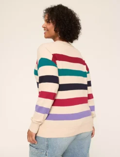 Striped Crew-Neck Pullover Sweater Stripe