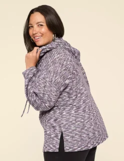 Drop-Shoulder Hoodie Sweatshirt Dahlia