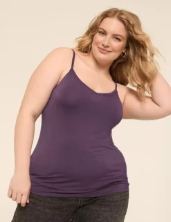 V-Neck Body-Skimming Cami Purple -Lanebryant Shop 413037 0000008287