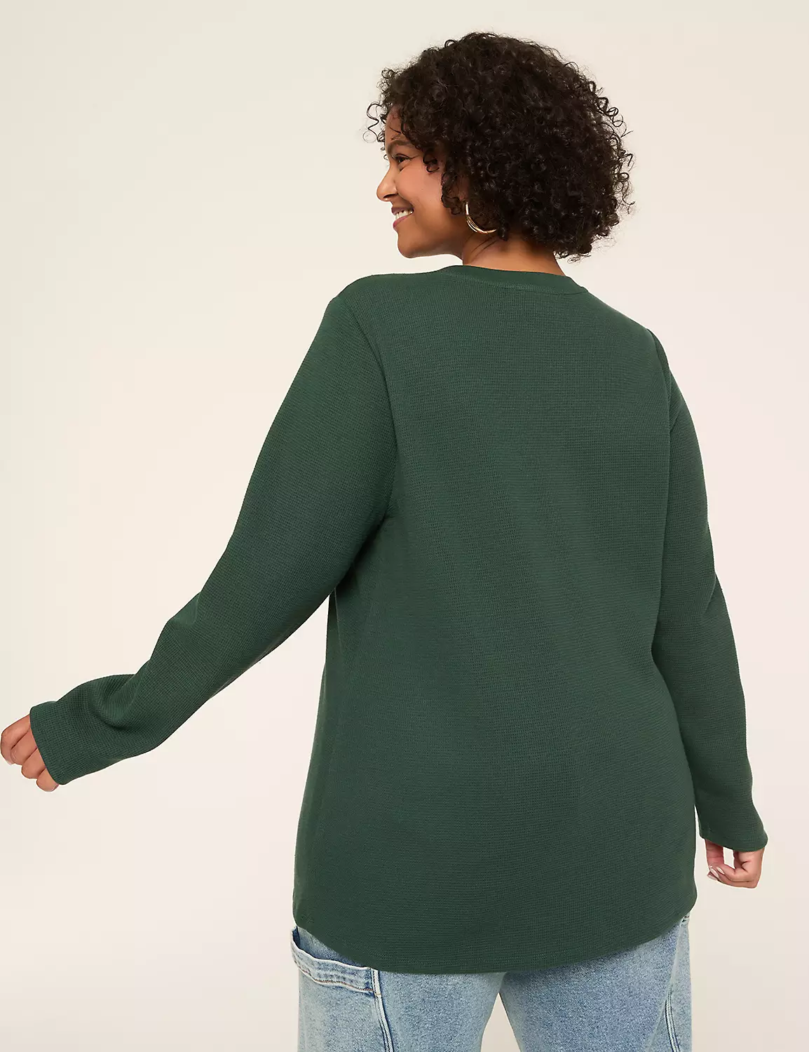 Waffle Knit Glitter Comfy & Cozy Graphic Tee Pine 3 Waffle Knit Glitter Comfy & Cozy Graphic Tee Pine