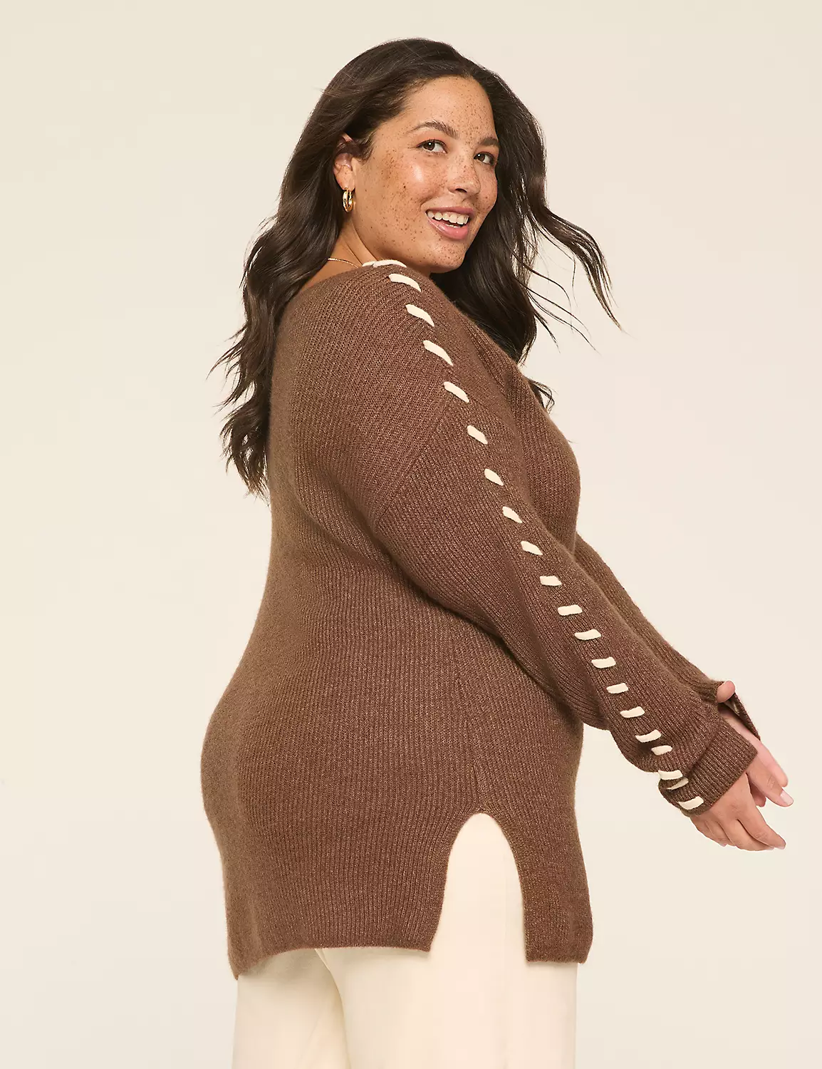 Whip-Stitch BoatneckSweater Heather Brown 3 Whip-Stitch BoatneckSweater Heather Brown