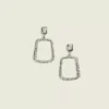 Silvertone Square Drop Earrings Silver 1 Silvertone Square Drop Earrings Silver -Lanebryant Shop 413145 0000005252