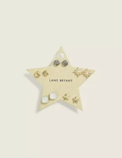 Star Mixed Metal Earring 5-Pack Mixed Metal