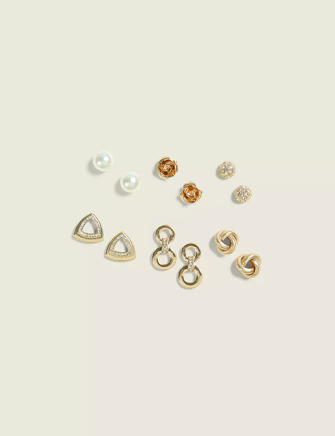 Multi-Shape Earring 6-Pack Mixed Metal 3 Multi-Shape Earring 6-Pack Mixed Metal