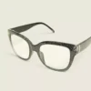 Glitter Square Reading Glasses Black 1 Glitter Square Reading Glasses Black -Lanebryant Shop 413327 0000113708