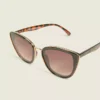 Tort Dramatic Cateye Sunglasses Tortoiseshell Print