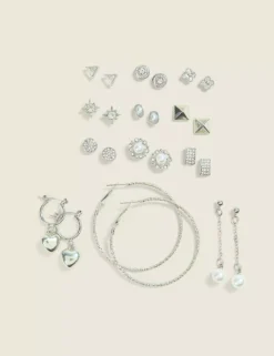 Silvertone Earrings Mega Pack Silver